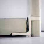 structural detail of FRP deck and stud with connecting bracket, FRP House designed by Atelier FCJZ, Bejing