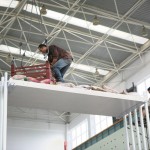 construction of 2-story mockup for FRP House, designed by Atelier FCJZ, Bejing