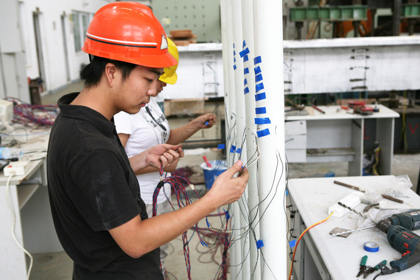 construction of 2-story mockup for FRP House, designed by Atelier FCJZ, Bejing