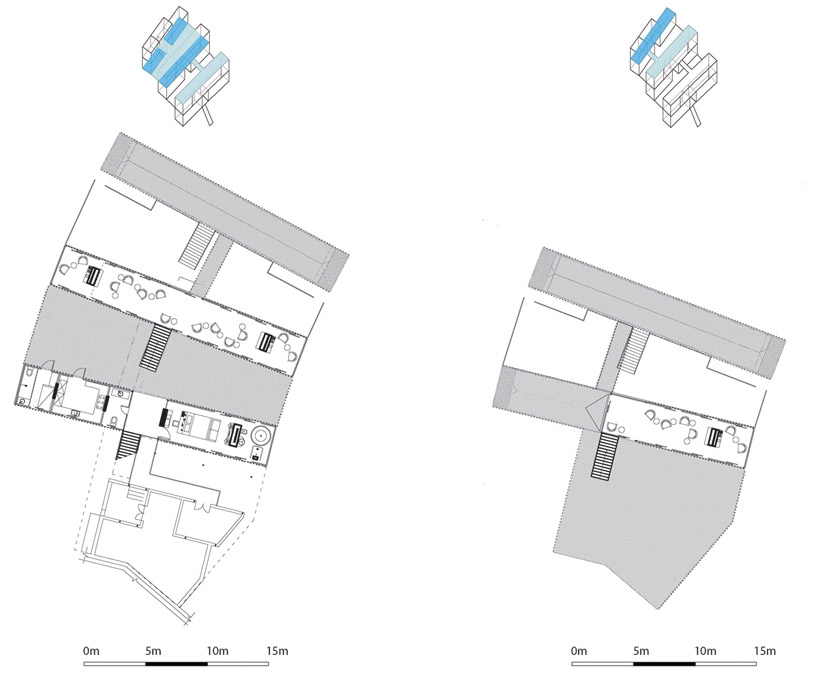 plan vies of FRP House, designed by Atelier FCJZ, Bejing