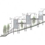 elevation drawing of FRP House, designed by Atelier FCJZ, Bejing