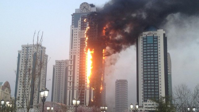 Fire in Chechnya